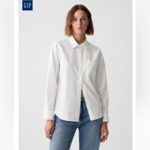 White Gap Cotton Blouse